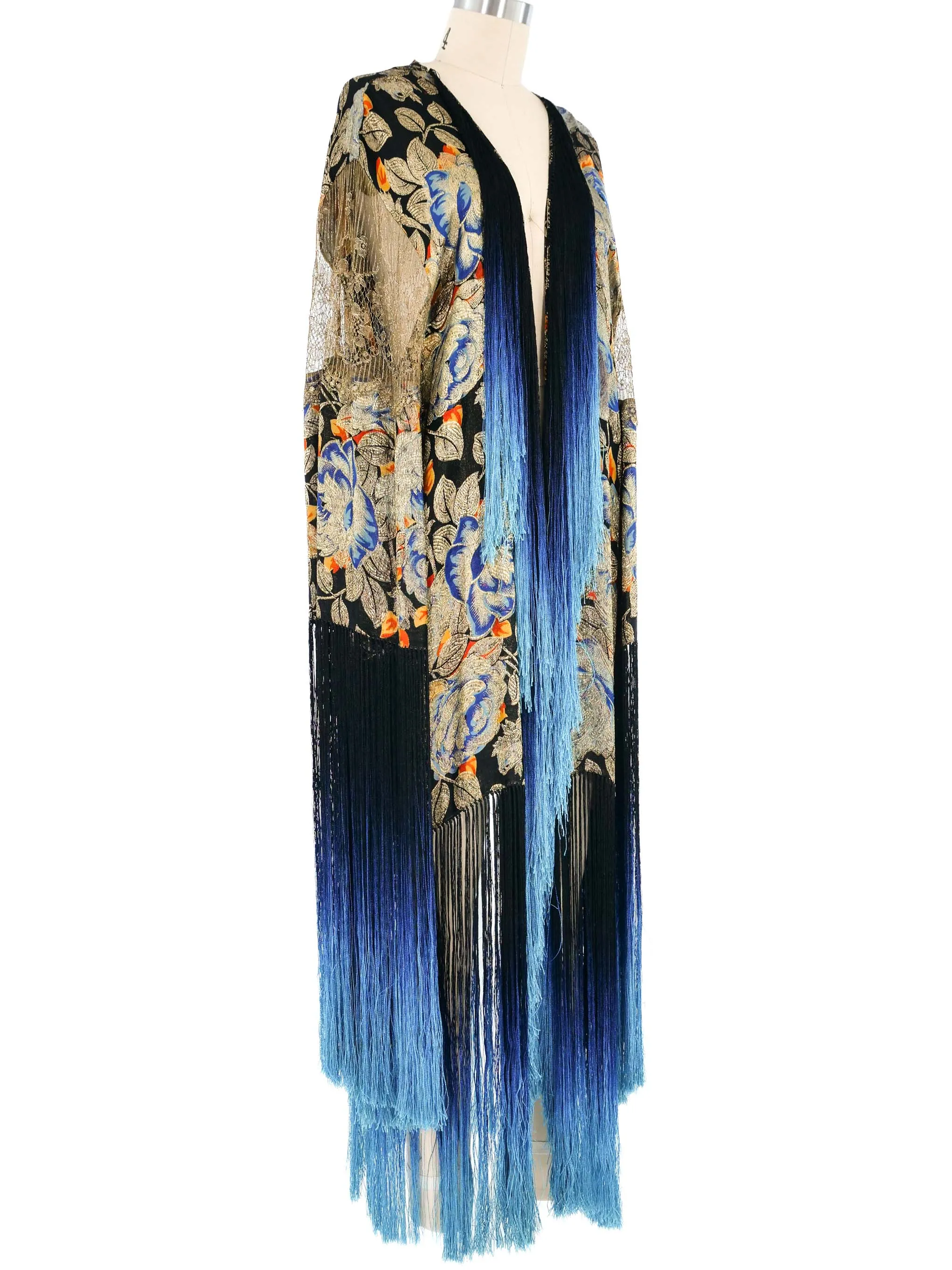 1920s Fringed Lame Robe