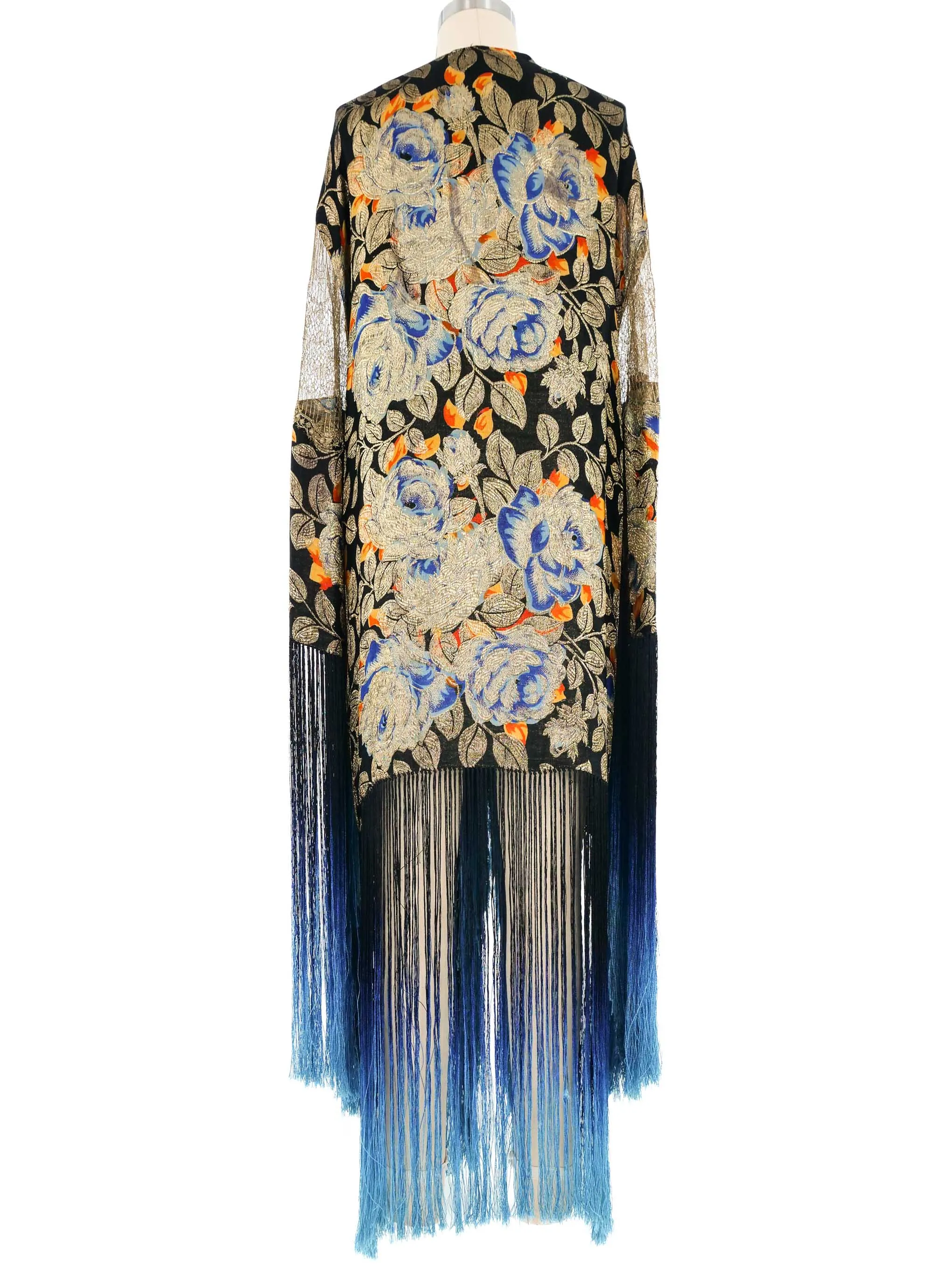 1920s Fringed Lame Robe