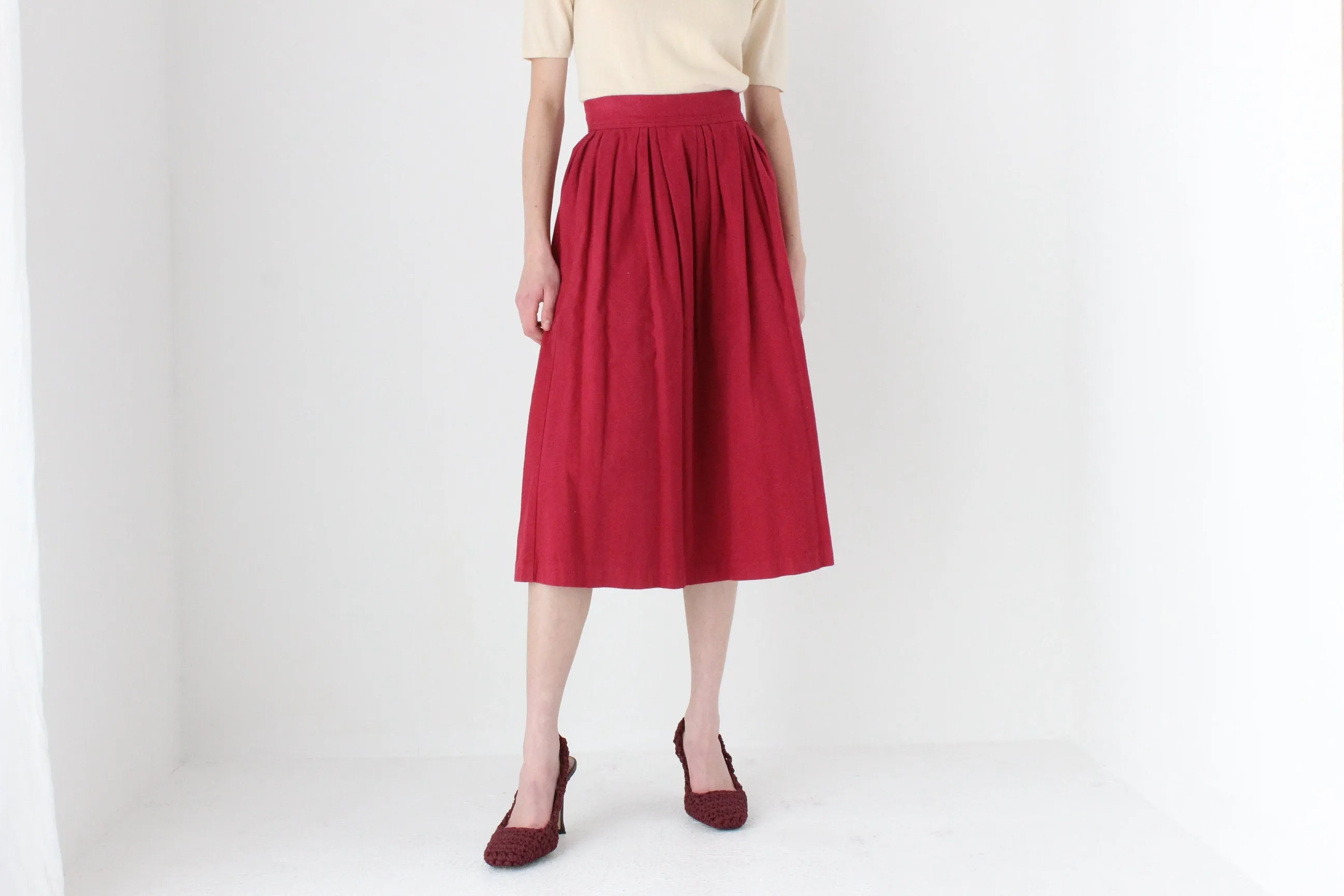 70s Felt Cotton Skirt