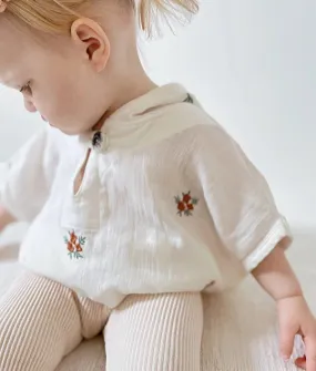 Ada Baby - Floral Organic Muslin Poncho For Baby And Toddlers