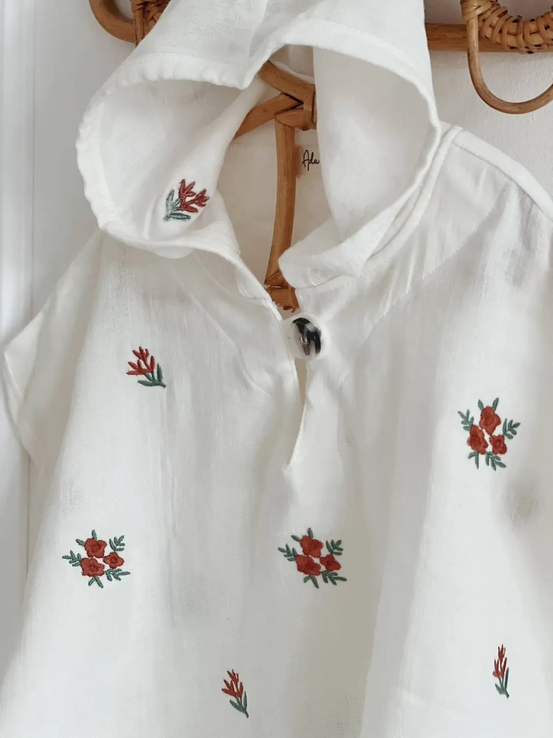 Ada Baby - Floral Organic Muslin Poncho For Baby And Toddlers