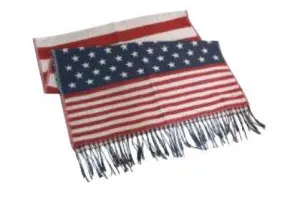 American Flag 4th of July Fringe Scarf