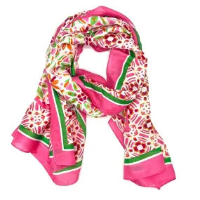 Anna Nova Tiled Scarf - Pink