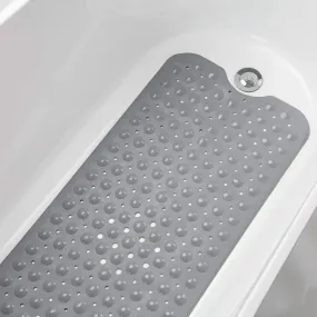 Anti Slip Bath Mat with suction cup Grey color (100 x 40 cm) Soft-Pebble