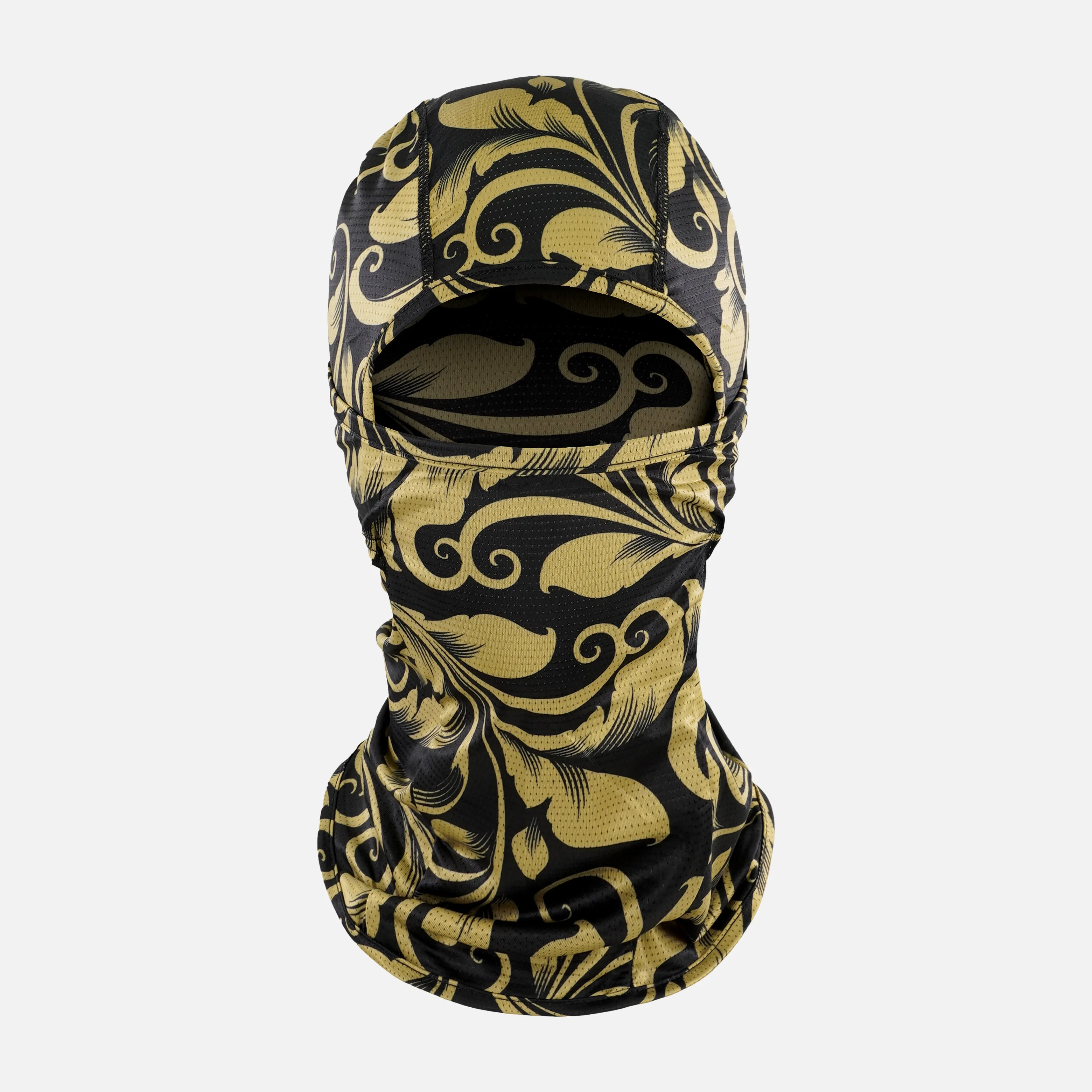 Baroque Old Gold and Black Loose-fitting Shiesty Mask