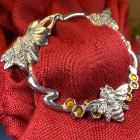 Bee & Honeycomb Scarf Ring