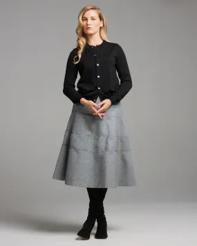Black and Navy Wool Cardigan