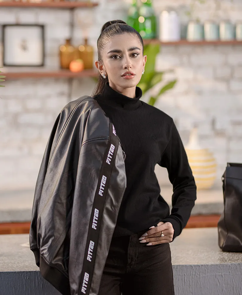 Black Mock Neck (Women)