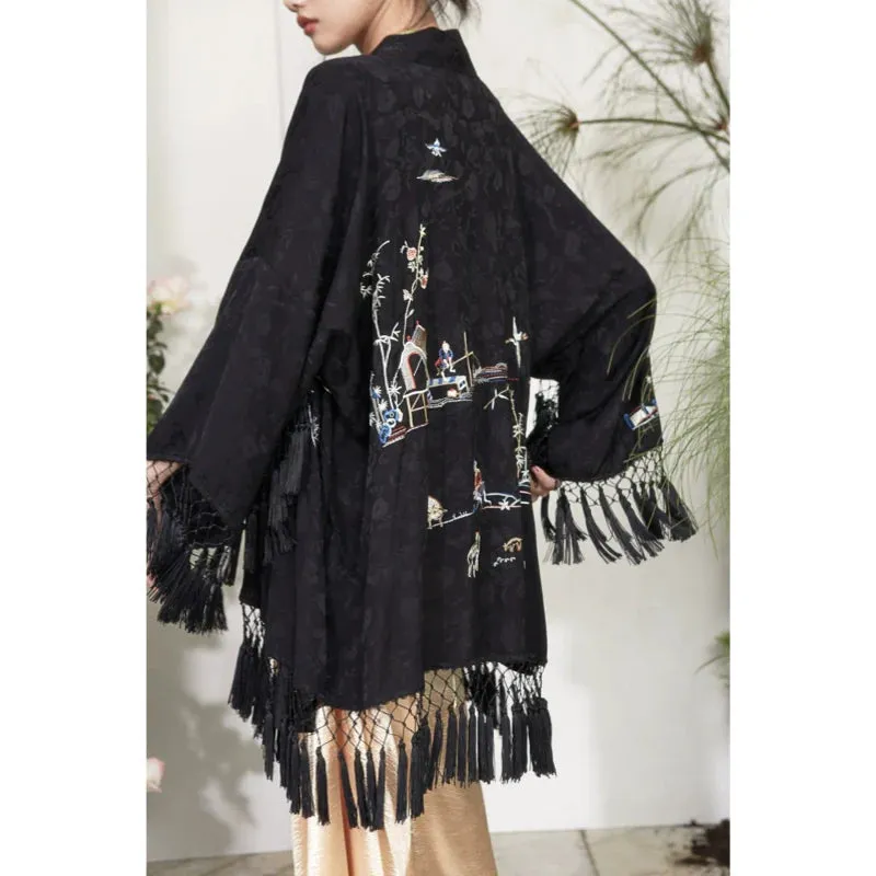 Boundless Garden Embroidered Kimono