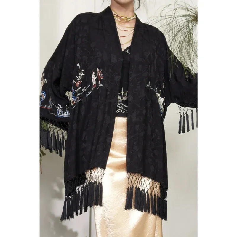 Boundless Garden Embroidered Kimono