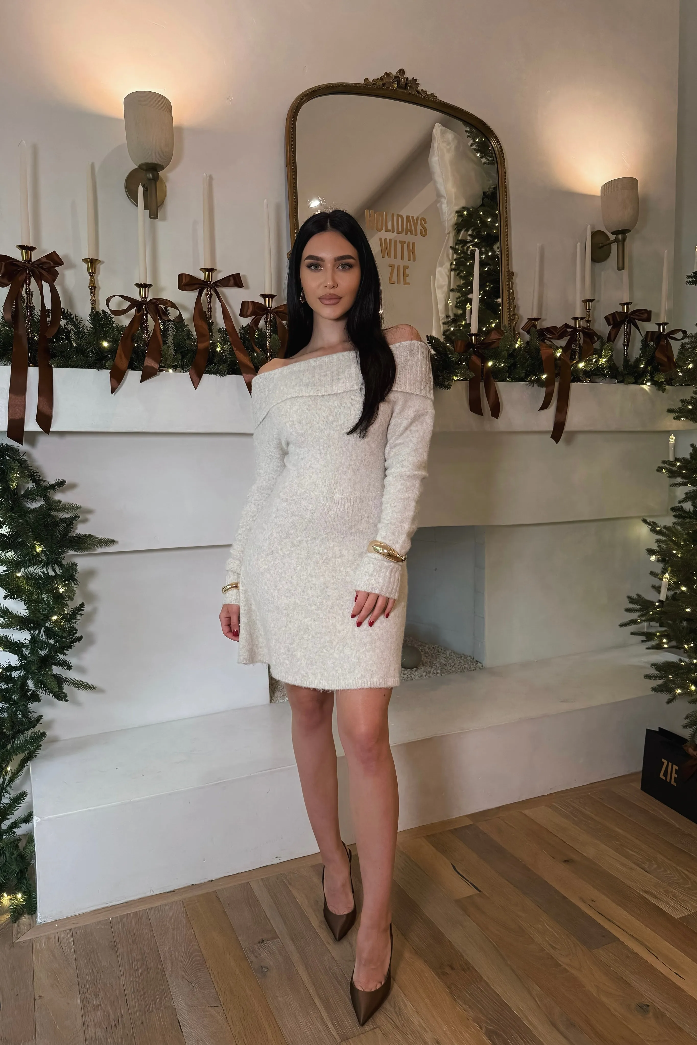 Braylon Knit Off Shoulder Dress