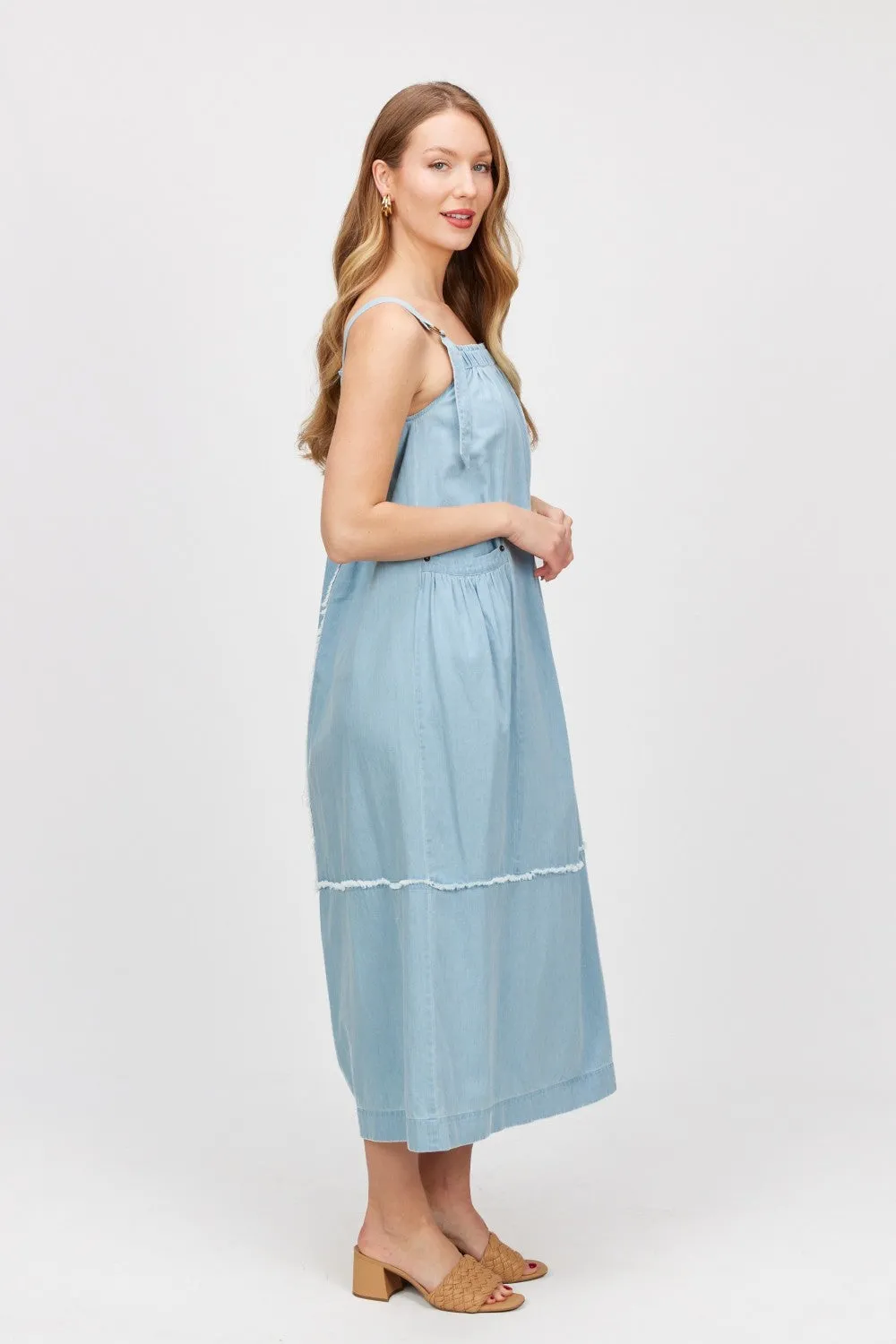Chambray Overall Dress
