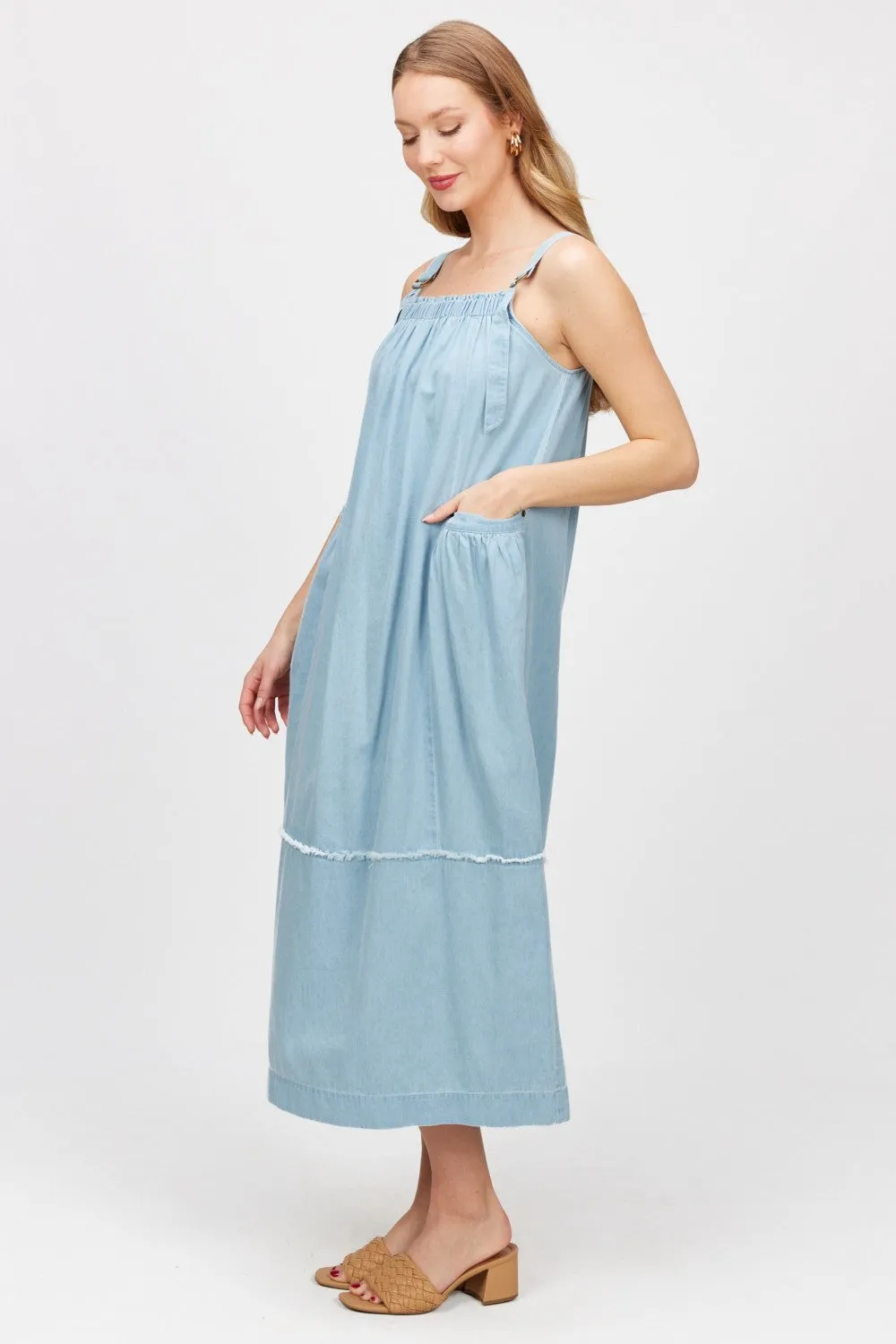 Chambray Overall Dress
