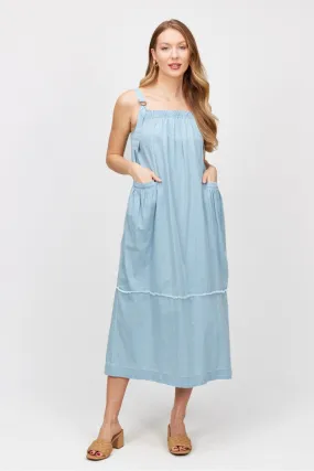 Chambray Overall Dress