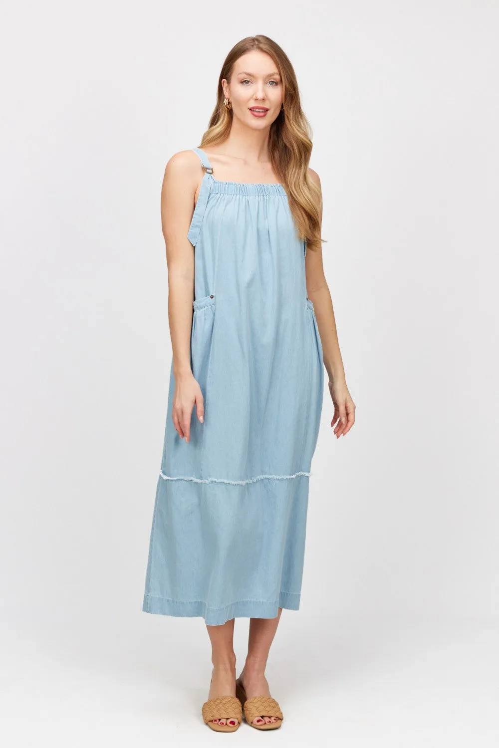 Chambray Overall Dress