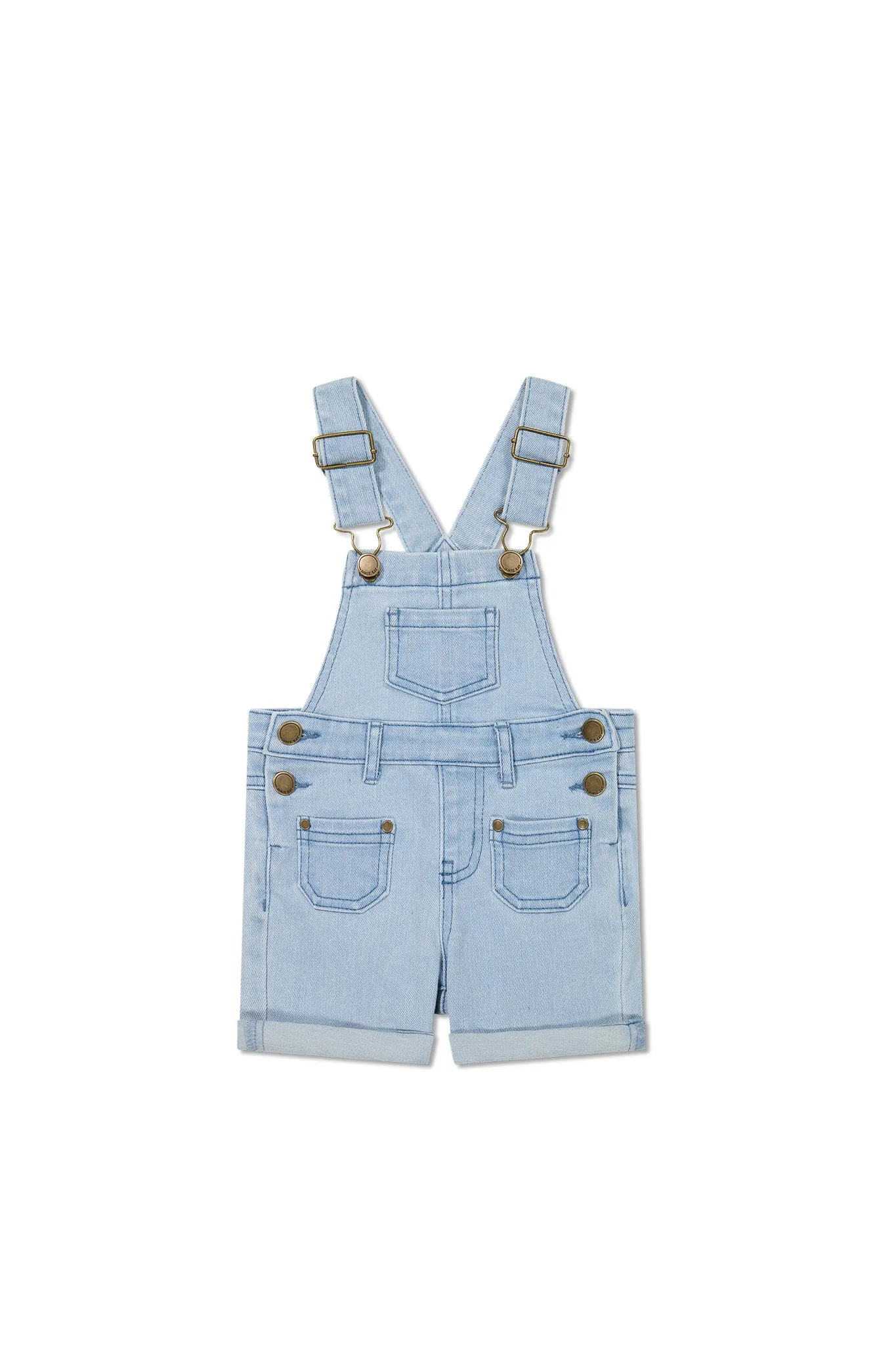 Chase Short Overall - Washed Denim