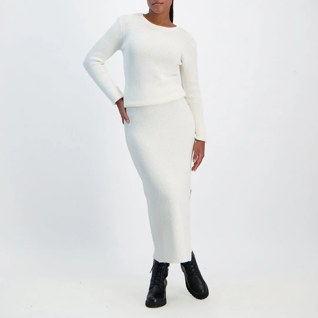 Cream Knit Skirt