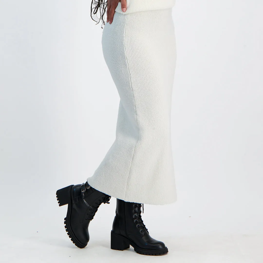 Cream Knit Skirt