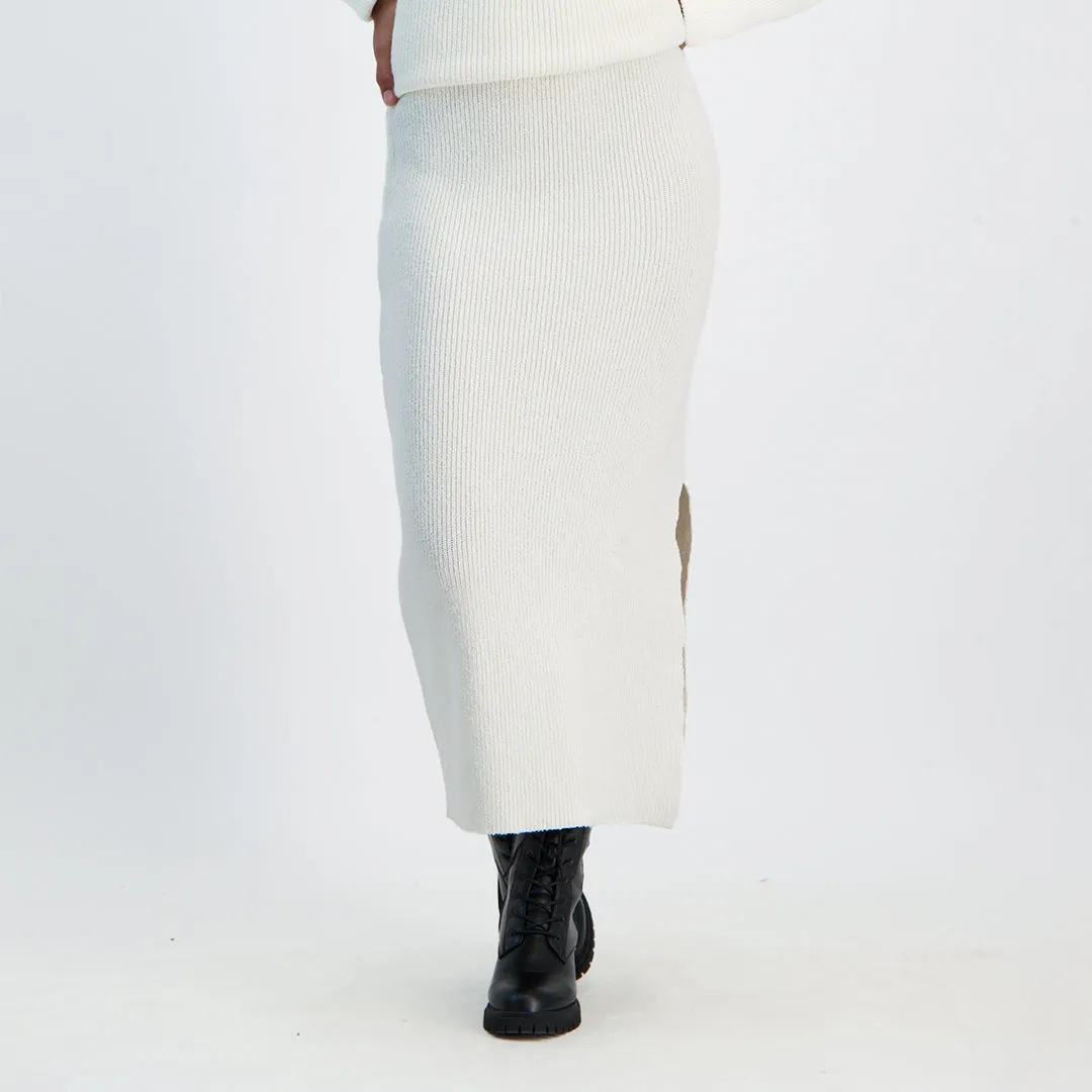 Cream Knit Skirt