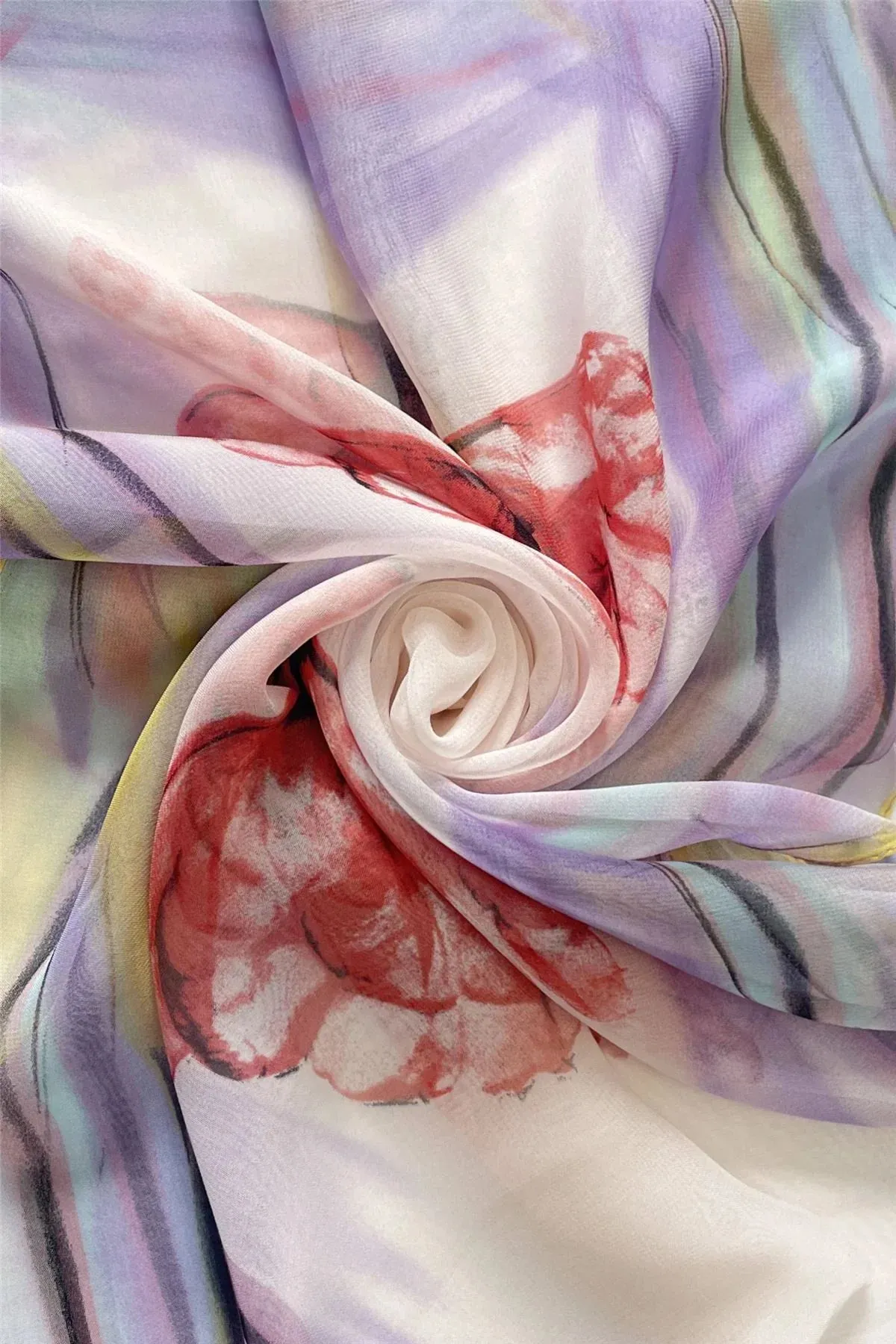 Delicate Flower Print Scarf