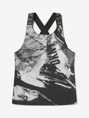 DKNY Girls Collage Print Sporty Vest Top