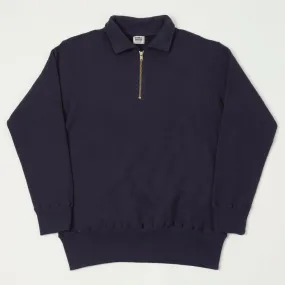 Dubbleworks Tsuriami Quarter Zip Sweatshirt - Navy