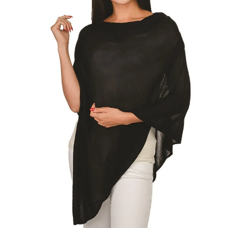 Elsa Black Bamboo Poncho