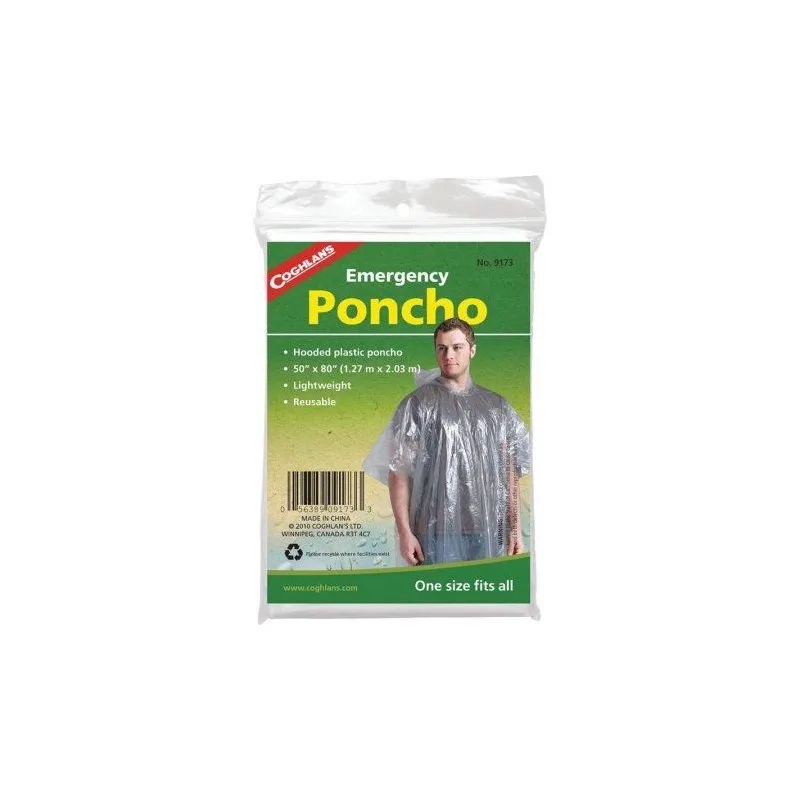 Emergency Poncho 50” X 80” (127 Cm X 203 Cm)