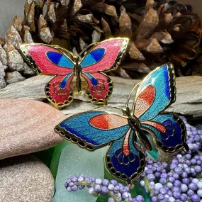 Enamel Butterfly Scarf Ring