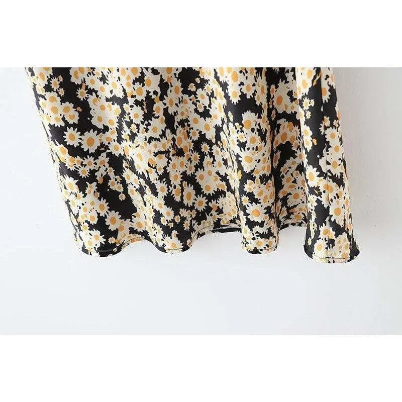 Floral Silk Pencil Skirt
