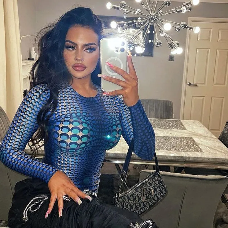Geometric illusion Tight Bodysuit
