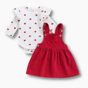 Girl Corduroy Overall Dress