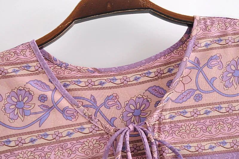 Gown Dress, Boho Maxi Dress, Loose Dress, Purple Anna Wild Rose