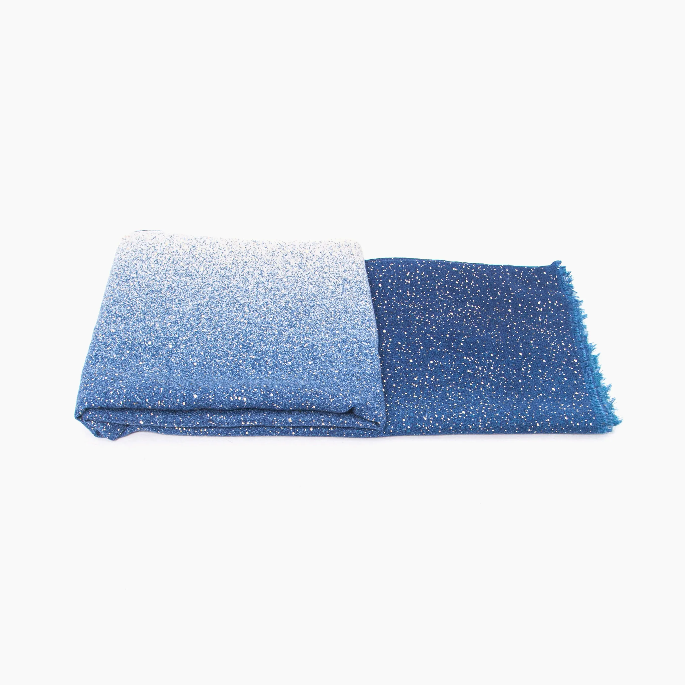 Hattie Lightweight Scarf - Blue, Ombre Foil