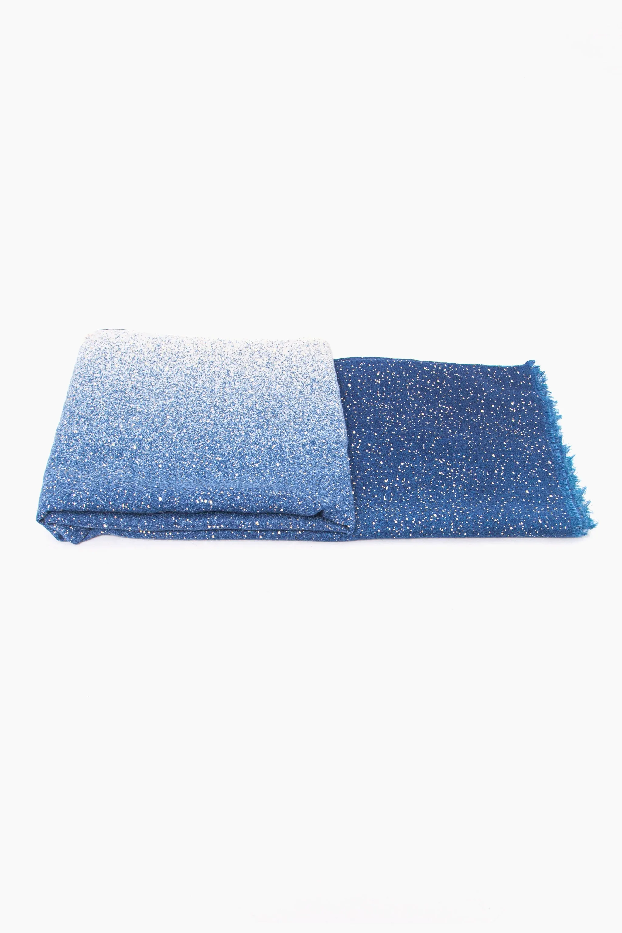 Hattie Lightweight Scarf - Blue, Ombre Foil