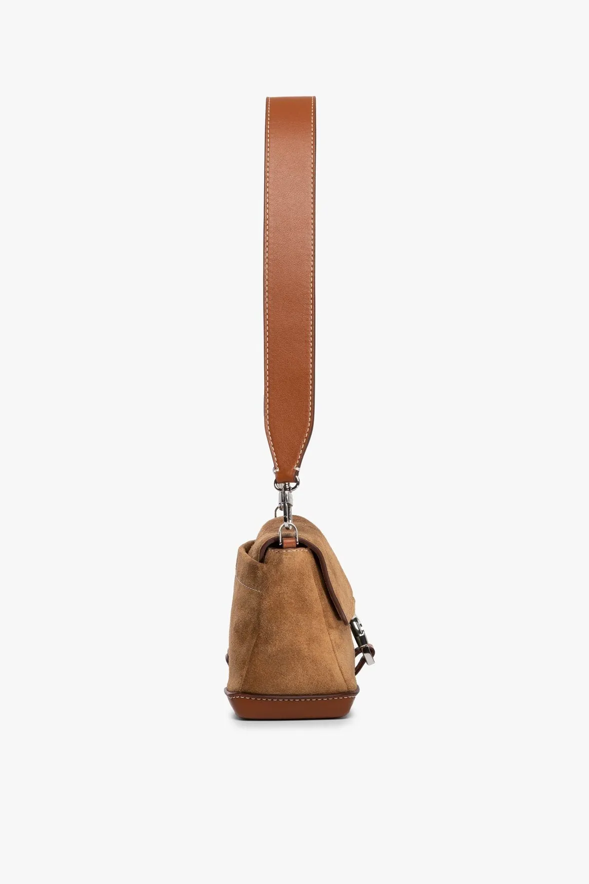 IZZY CONVERTIBLE SHOULDER BAG | TAN SUEDE