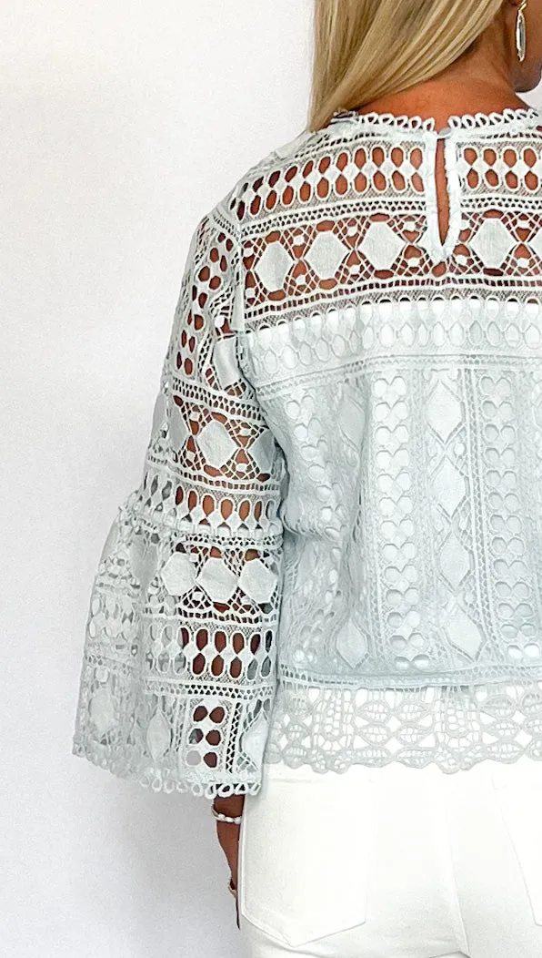 Kate Lace Bell Sleeve Top