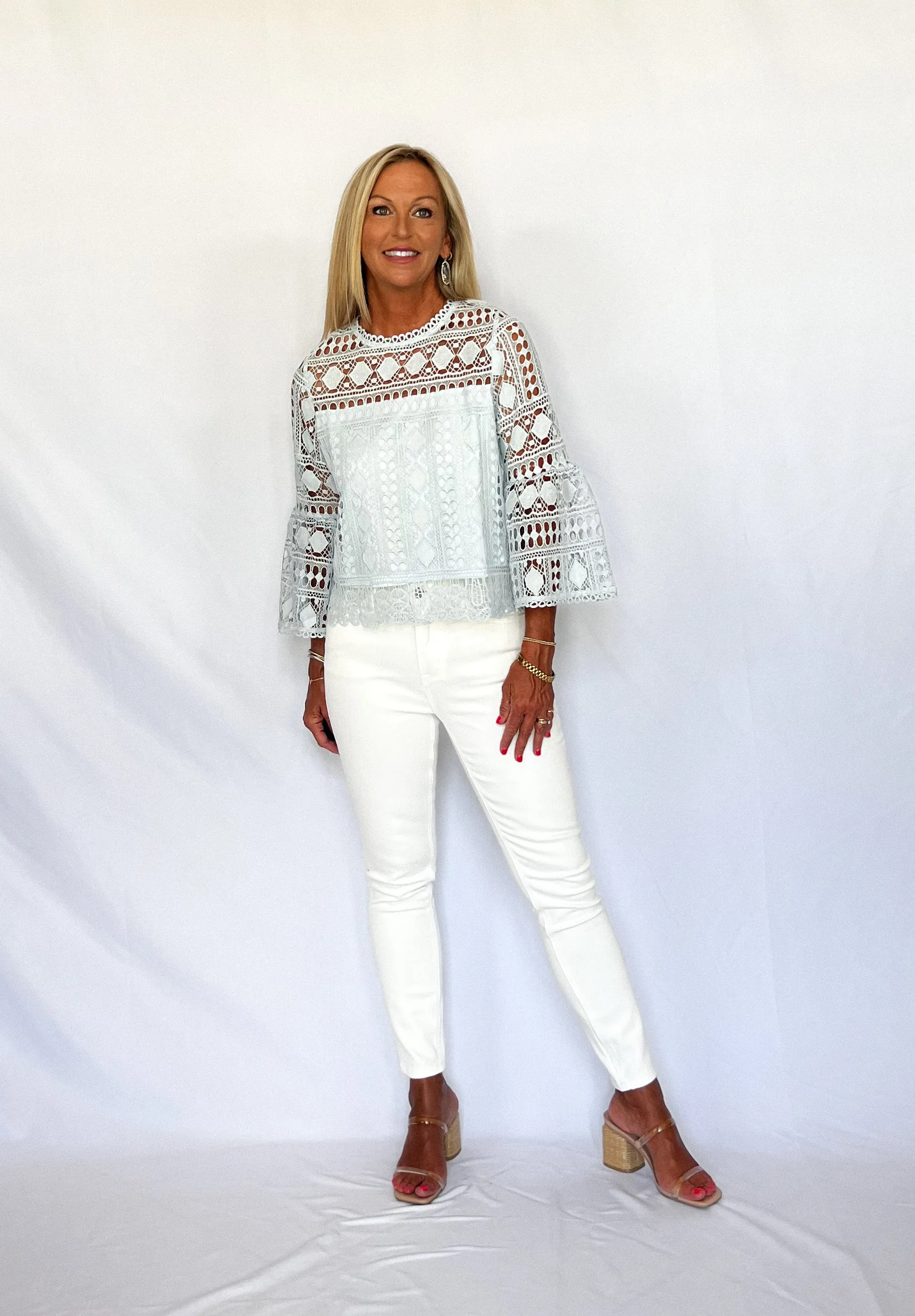 Kate Lace Bell Sleeve Top