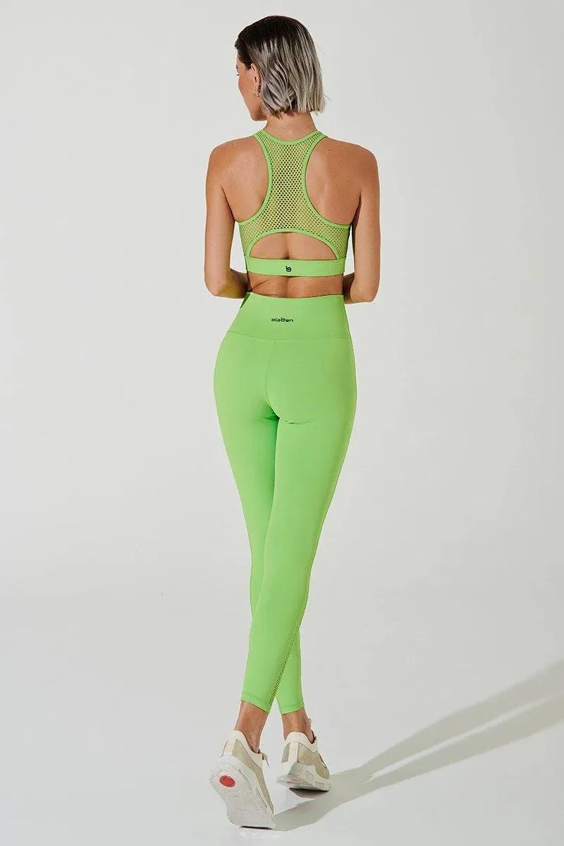 K'halessi Mesh Bra - Floures Green