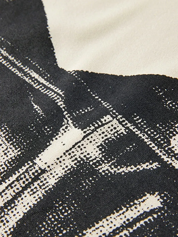 Knit Print Midi Dress