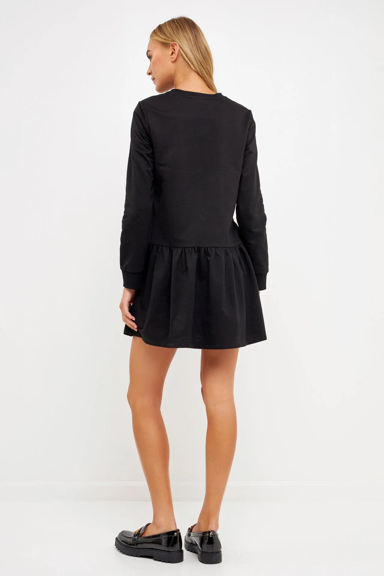 Knit Unbalanced Seam Dress