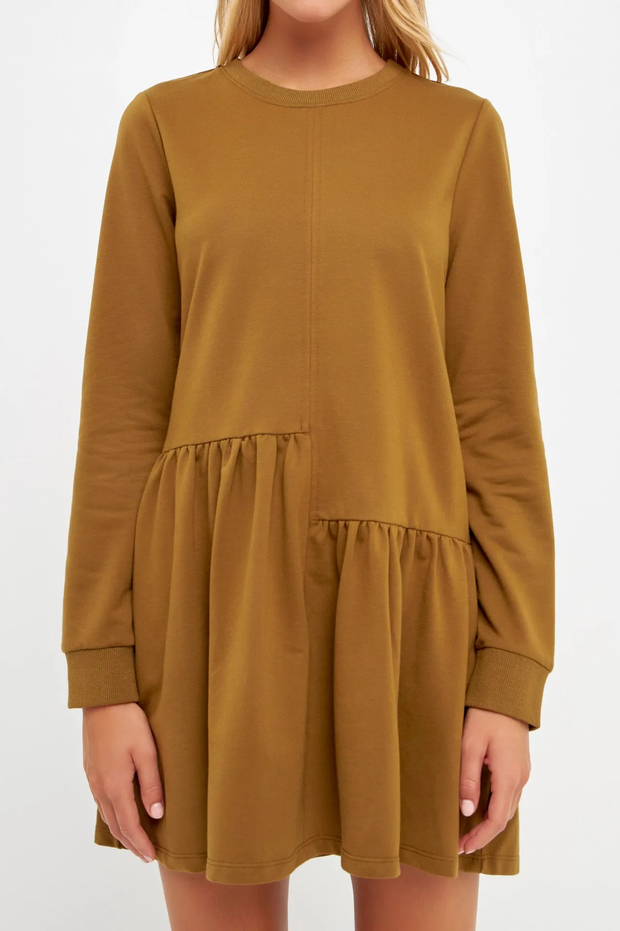 Knit Unbalanced Seam Dress