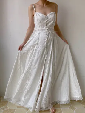 Lace Trim Beaded Cami Dress