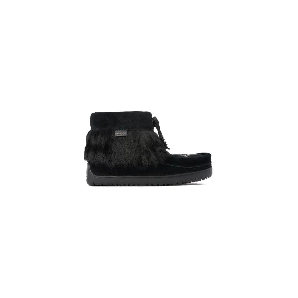 Manitobah Mukluks Keewatin Suede Waterproof Half Mukluks- Black