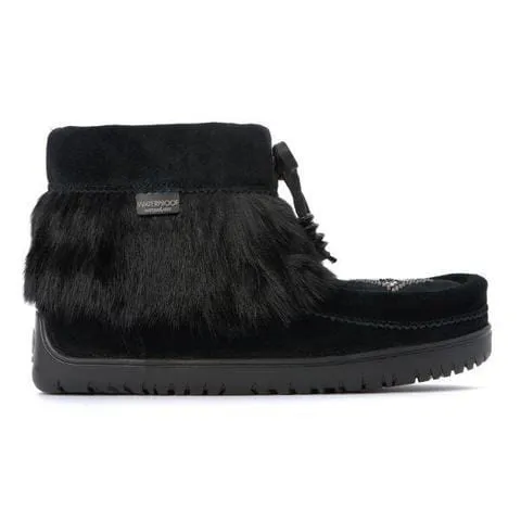 Manitobah Mukluks Keewatin Suede Waterproof Half Mukluks- Black