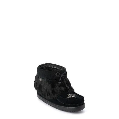 Manitobah Mukluks Keewatin Suede Waterproof Half Mukluks- Black