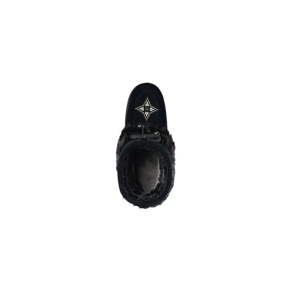 Manitobah Mukluks Keewatin Suede Waterproof Half Mukluks- Black