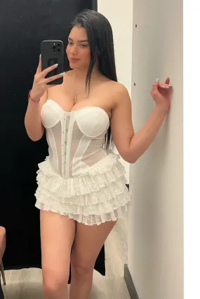 Mini Corset Dress with Built-In Shorts