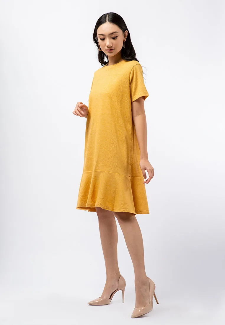 Mini Flounce Shift Dress