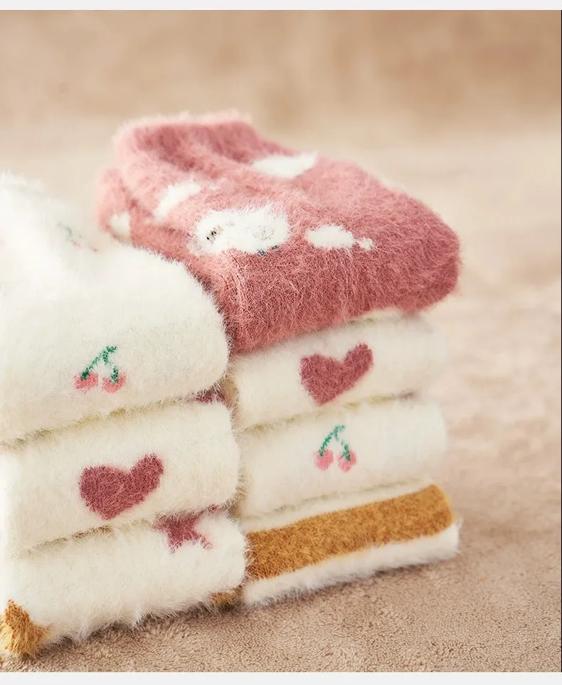 Mink Velvet Mid-Tube Thick Socks